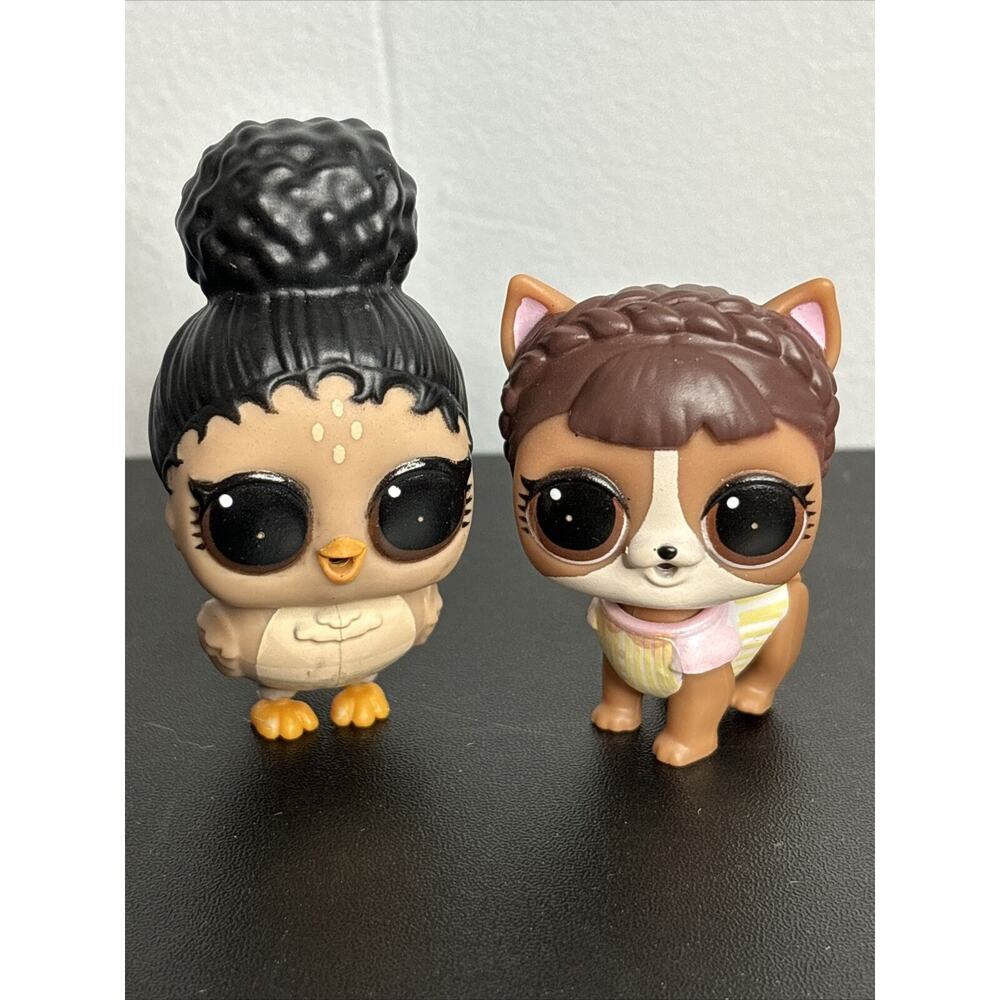 lol surprise pets Series 4 Lot Of 2 Cat And Owl Figures